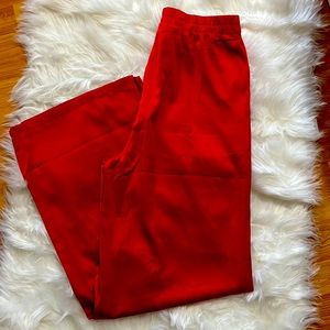 NWT Silk Like Pants (Red)